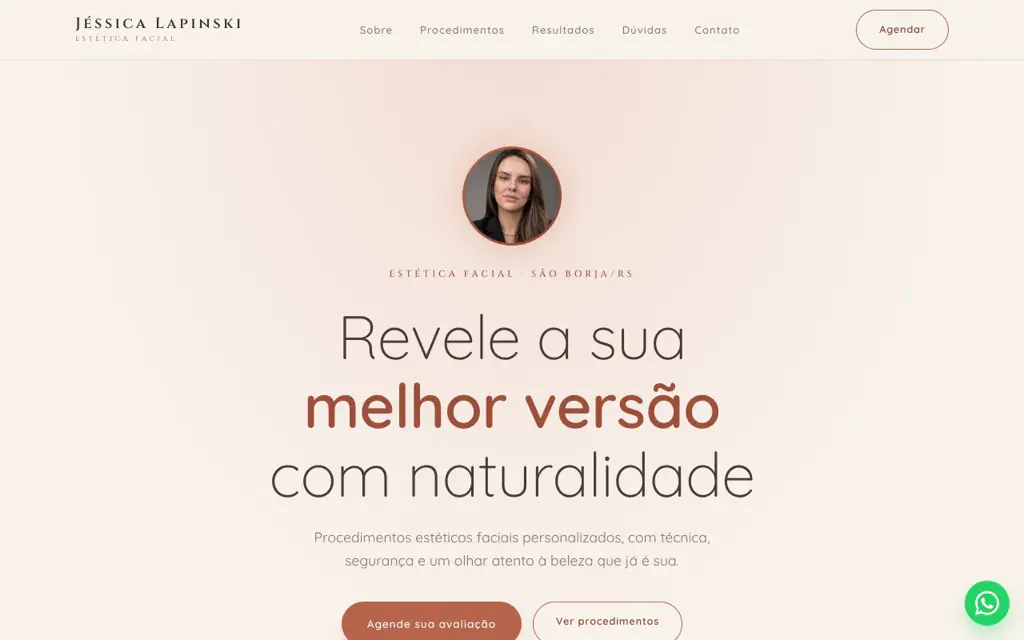 Jéssica Lapinski — Facial Aesthetics — desktop