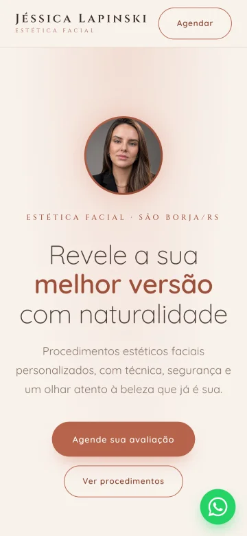 Jéssica Lapinski — Facial Aesthetics — mobile