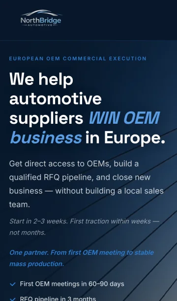 NorthBridge Automotive — mobile